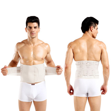 Extreme Fit™ Men's Adjustable Double-Compression Waist-Slimming Belt - Beige - Medium/Large
