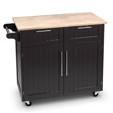Kitchen Island Cart Rolling Storage Trolley with Towel Rack and Drawer