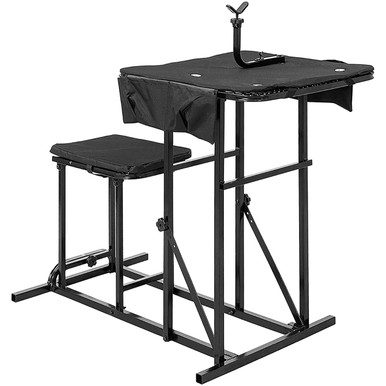 Foldable Bench Seat with Adjustable Height Table Rest