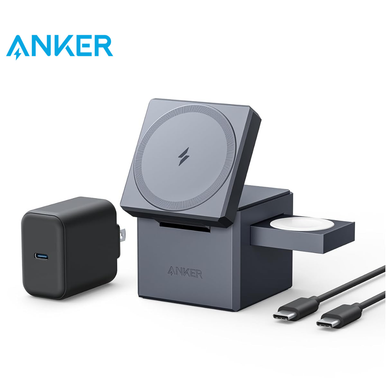 Anker® 3-in-1 Cube with MagSafe Charger Stand