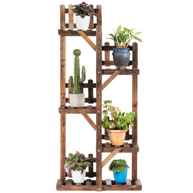 5-Tier Wood Plant Stand Display Shelf