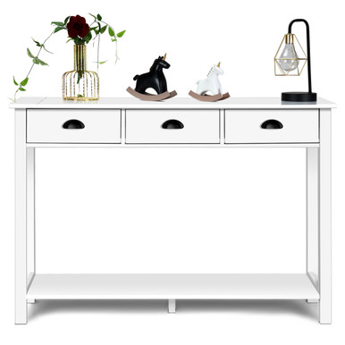Costway 47'' Console Table with Drawers and Shelf