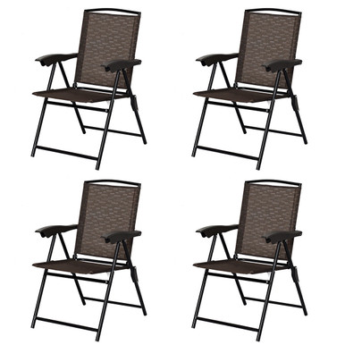 Adjustable Folding Sling Chairs with Armrests