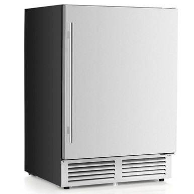 Beverage Refrigerator with Removable Shelves and Adjustable Temperature