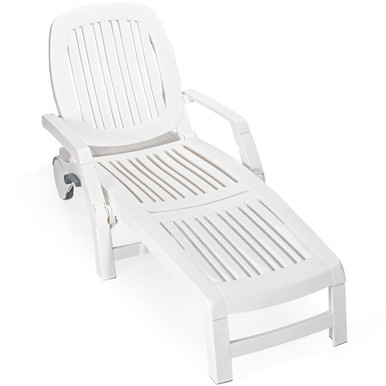 Costway Patio Adjustable Reclining Sunlounger