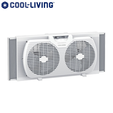 Cool-Living™ 9-Inch Twin Window Fan with Reversible Airflow Control