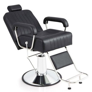 360° Swivel Hydraulic Barber Chair with Adjustable Headrest & Backrest