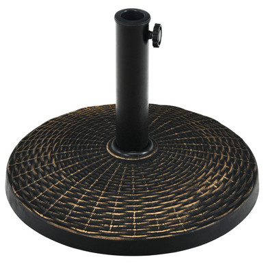 22-Pound Patio Resin Umbrella Base with Wicker Style for Outdoor Use