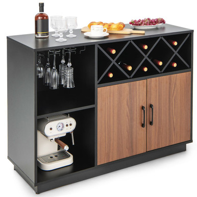 Costway Industrial Wine Bar Cabinet Sideboard