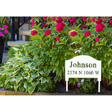 Personalized Staked Address Yard Sign - 9 inch / Black Powder Coat
