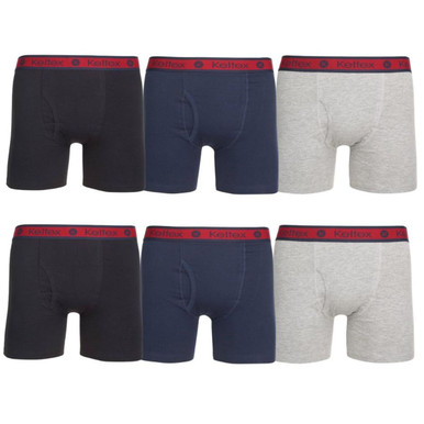 Keltex&reg; Men's Cotton Blend Stretch Boxer Briefs (6-Pair) - X-Large