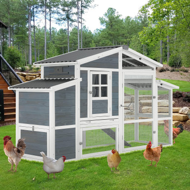 Large Outdoor Chicken Coop with Nesting Box - 12090GR-UG01
