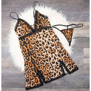 Women's Leopard Print Sleepwear - Medium