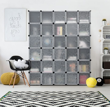 30-Cube DIY Organizer Cabinet with Doors