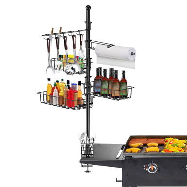 5-in-1 Outdoor BBQ Accessories Caddy Storage Rack
