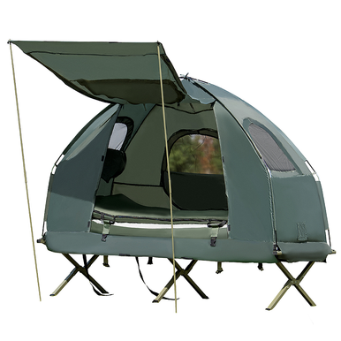 1-Person Compact Portable Pop-up Air Mattress Tent