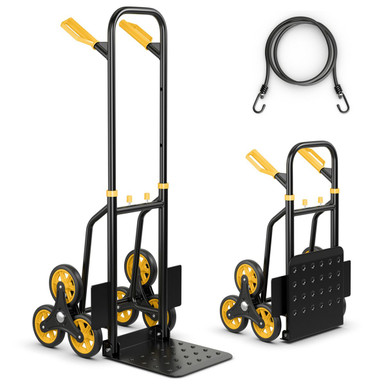 350lb Capacity Stair Climber Hand Truck with Telescoping Handle