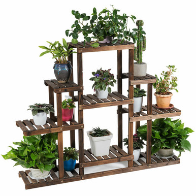 Goplus 6-Tier Flower Wood Plant Stand Display Rack