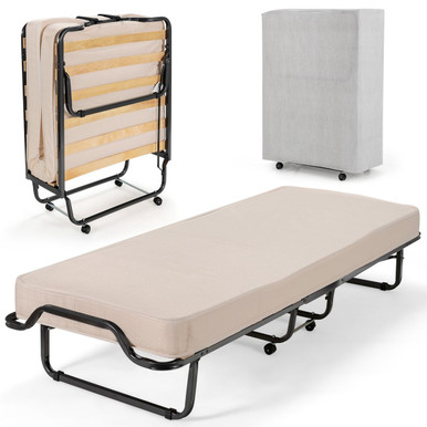 Folding Bed with Memory Foam Mattress