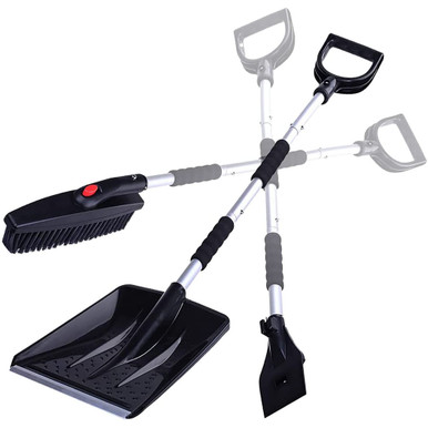 Zone Tech Car 3-in-1 Replaceable Heads Snow Brush Kit