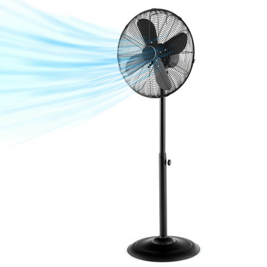 16-Inch Oscillating Standing Pedestal Fan with 3 Speeds & Adjustable Height