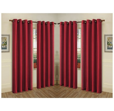 Semi-Sheer Faux Silk 84" Curtain Panels (4-Pack)