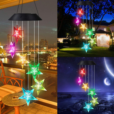 LED Color-Changing Solar Power Ball Wind Chime