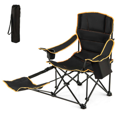 Adjustable Folding Camping Chair with Footrest