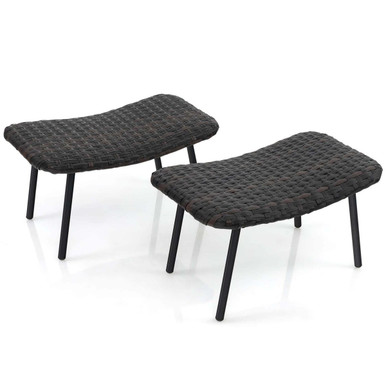 All-Weather Outdoor Ottoman Footrests (Set of 2)
