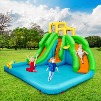 Goplus Inflatable Water Park Two-Slide Bounce House