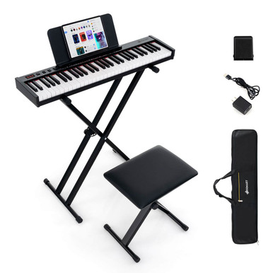 61-Key Portable Electronic Keyboard Piano Set