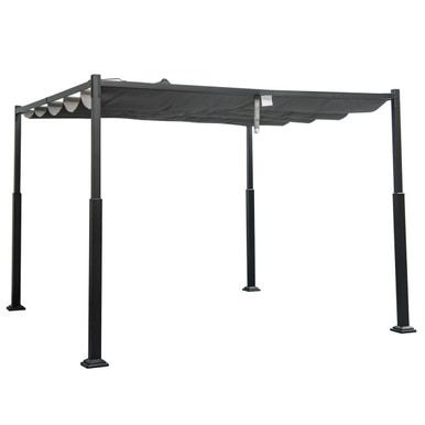 10' x 10' Outdoor Pergola with Retractable Canopy