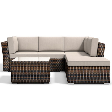 Photos - Garden Furniture Costway Outdoor Patio Rattan Furniture Set HW50099+NEW (6-Pieces)