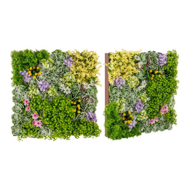 20" 3D Wall-Mounted, Framed Succulents (2-Pack)