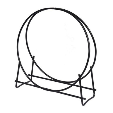 40-Inch Tubular Steel Log Hoop Firewood Storage Rack