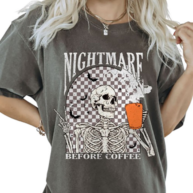 Women's 'Nightmare Before Coffee' Graphic T-Shirt - XL