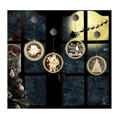 3D Large Christmas LED Hanging Ornaments (Set of 3)