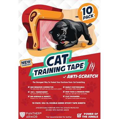 Panther Armor Cat Scratch Deterrent Tape - Panther Armor 10pc Cat Scratch Deterrent