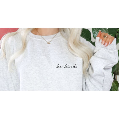 'Dear Person Behind Me' Graphic Sweater - Ash / S