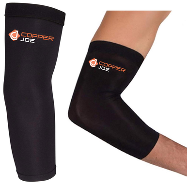 Copper Joe® Copper-Infused Compression Elbow Sleeve (2-Pack) - Compression Elbow Sleeve - S
