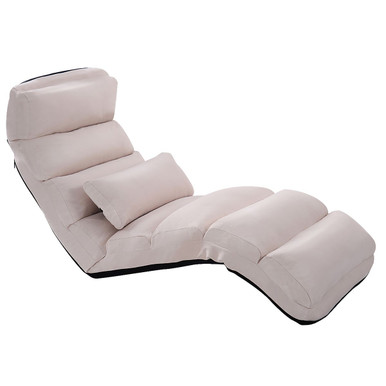 Folding Lazy Sofa Chair with Pillow