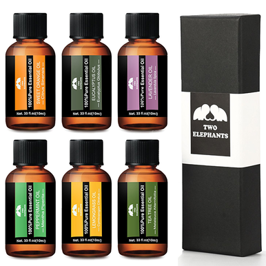 6-Piece Aromatherapy Therapeutic Grade Essential Oil Gift Set