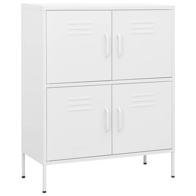 Storage Cabinet White 31.5"x13.8"x40" Steel