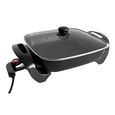 12-Inch 4.5-Quart Non-Stick Electric Skillet with Glass Cover
