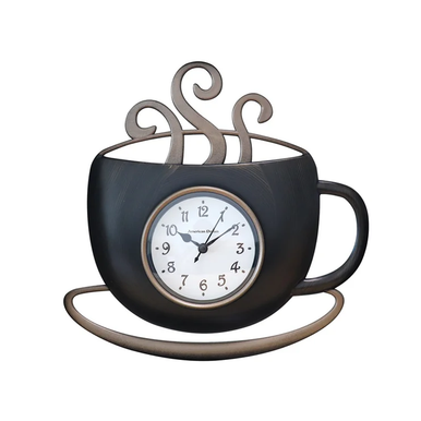 Farmhouse Bronze Latte Cup Wall Clock