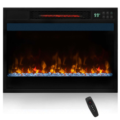 23" Infrared Quartz Electric Fireplace Insert with Remote Control