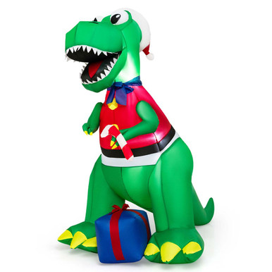 6ft Inflatable Christmas Dinosaur  Decoration with LED Lights