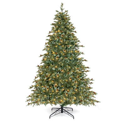 6/7/8 ft Artificial Christmas Tree with LED Lights - 7 FT Artificial Christmas Tree