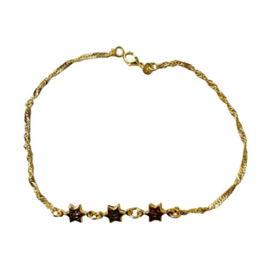 18K Gold-Plated Star Anklet