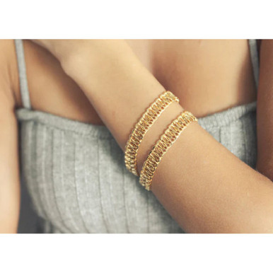 8-Inch 18K Gold Chunky Chain Bracelet